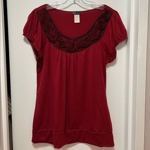 Embellished Scoop Neckline